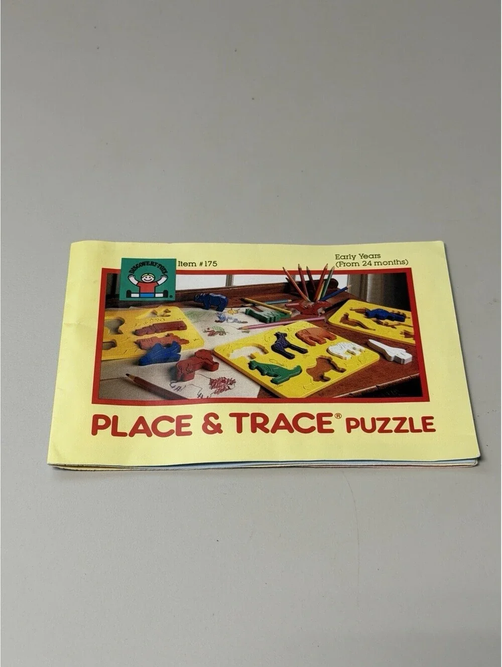 Vintage Place & Trace Puzzle Stencil Set Discovery Toys Complete 1980s/1990s